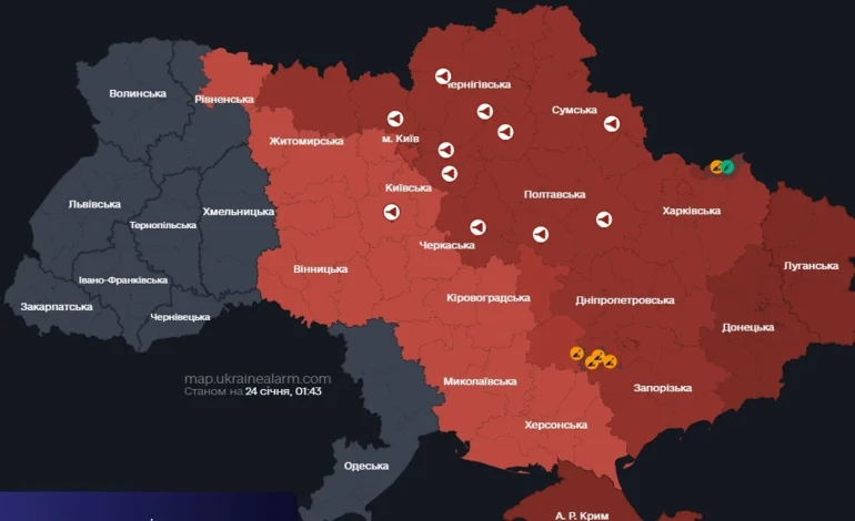 Масована нічна атака на Київ: дрони, балістика й крилаті ракети