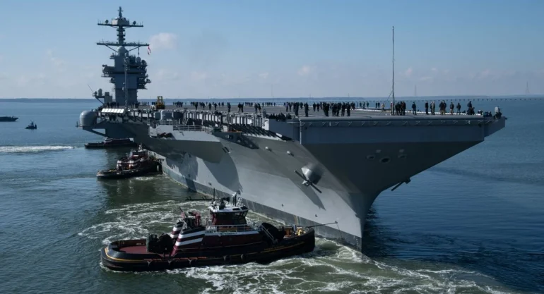 Новітній авіаносець USS John F. Kennedy (CVN‑79) розпочав ходові випробування