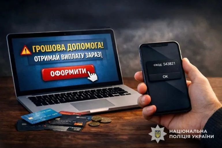 Поліція Дніпра попереджає про шахрайські оголошення «грошової допомоги»