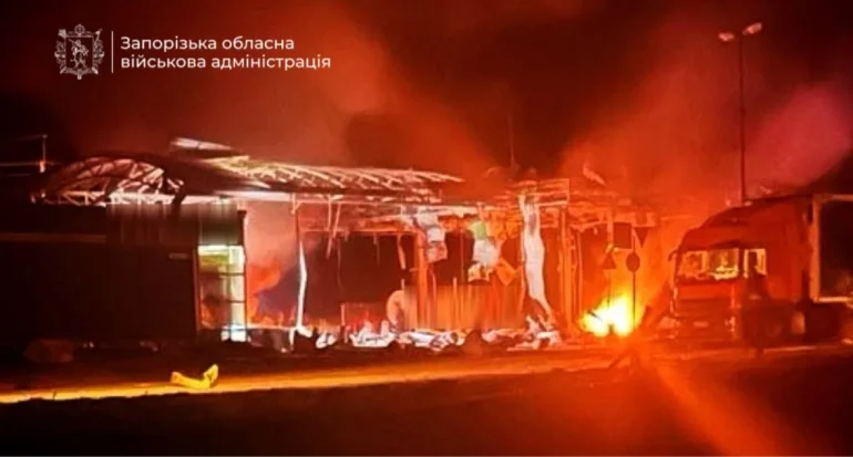 Дрон росії влучив у автозаправку в Запорізькому районі, поранена жінка